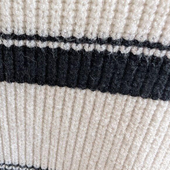 Laundry by Shelli Segal Striped Half Zip Sleeveless Pullover Large Coastal Chic - Picture 11 of 12